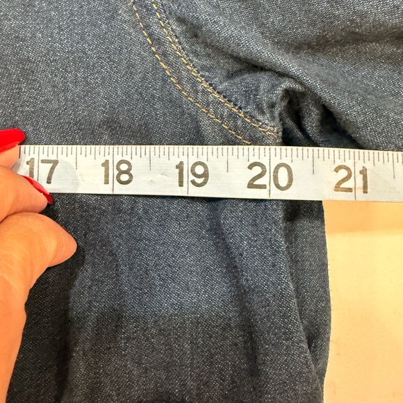 EUC Free People Delicate Detail Denim Mini Shirt Dress – Small - Picture 8 of 11